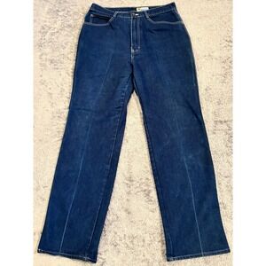 Vintage Out N About Jeans Womens 34 Dark Wash Blue Denim Contrast Stitch Mom